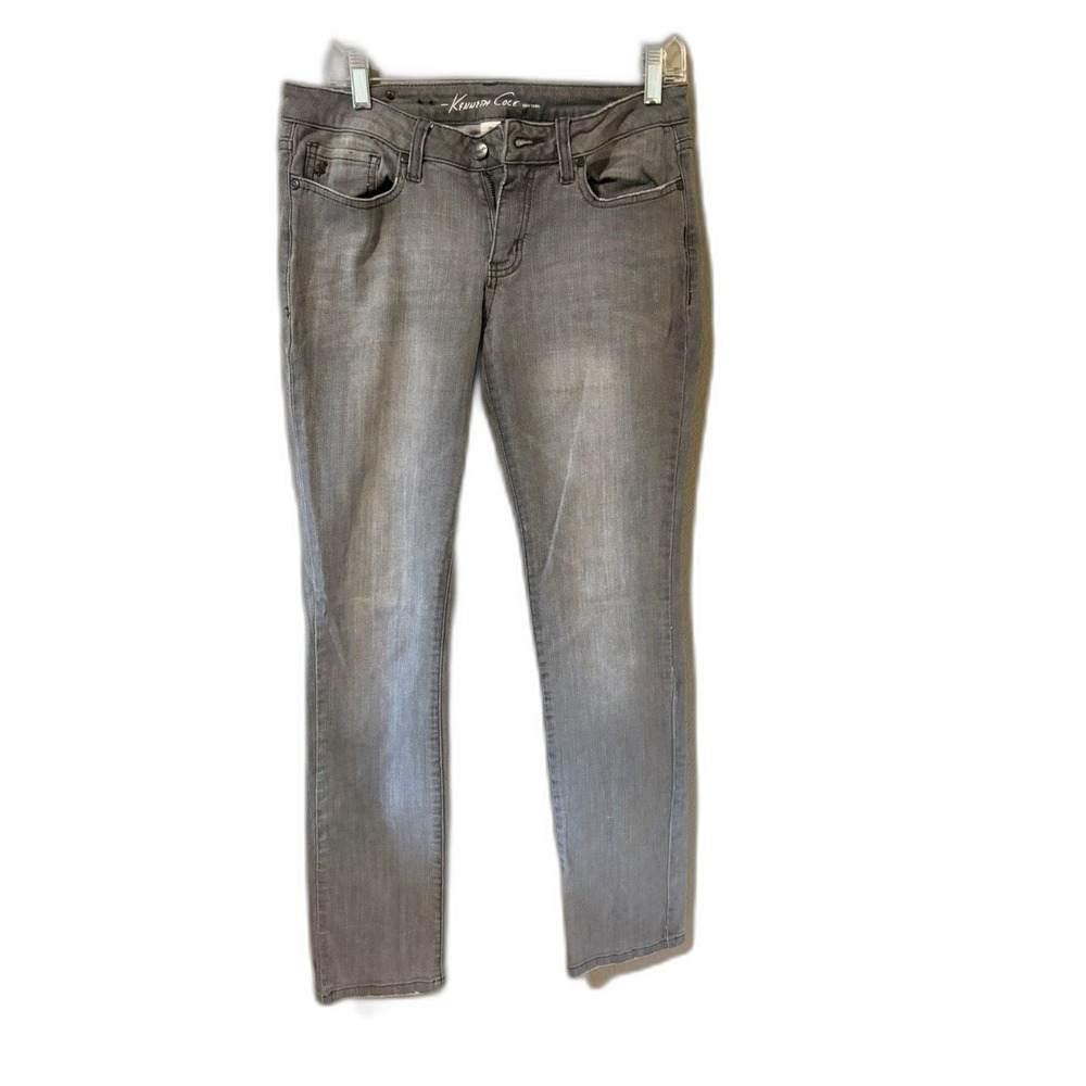 Kenneth Cole New York Jeans Women's Size 28 Gray Skinny– Studded Pocket Detail
